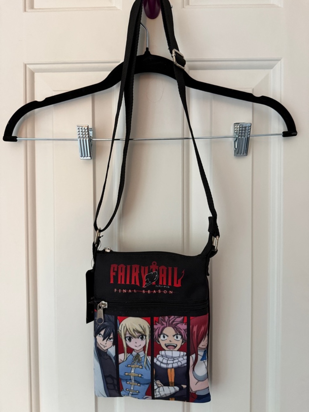 Hot Topic Black Red Fairy Tail Crossbody Bag